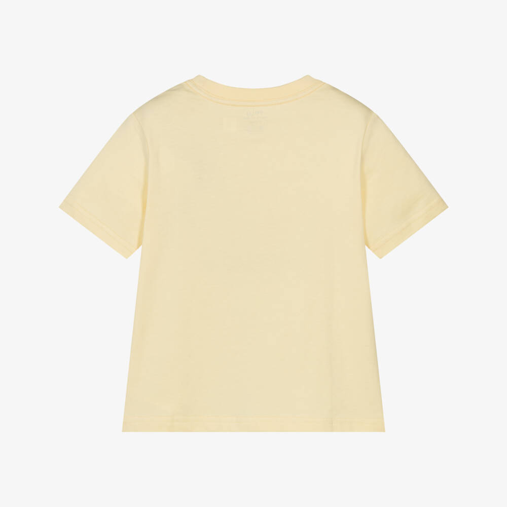 Ralph Lauren-Boys Yellow Cotton Short-Sleeved T-Shirt | Childrensalon