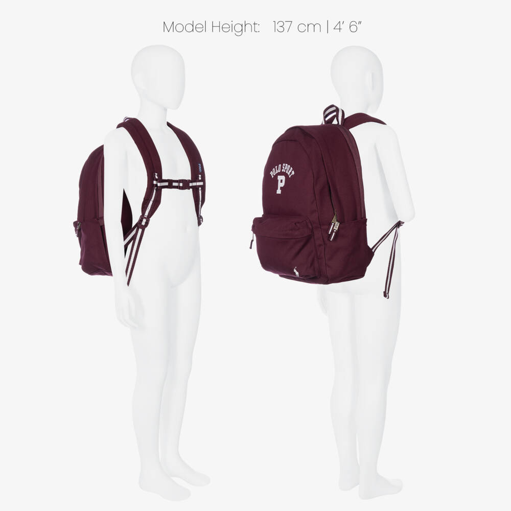 Ralph Lauren-Burgundy Polo Sport Backpack (43cm) | Childrensalon