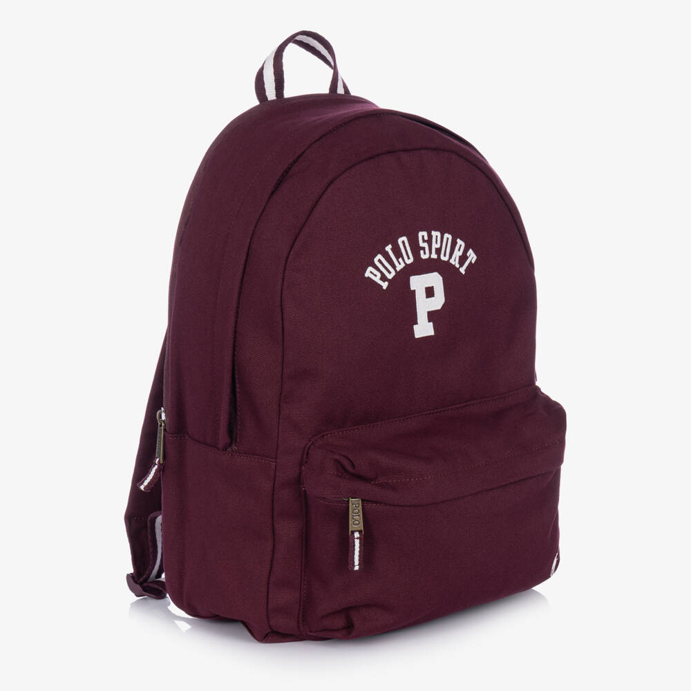 Ralph Lauren-Burgundy Polo Sport Backpack (43cm) | Childrensalon