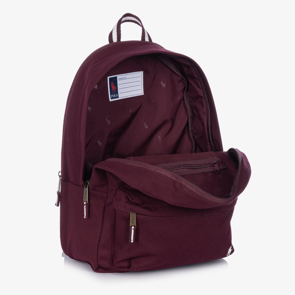 Ralph Lauren-Burgundy Polo Sport Backpack (43cm) | Childrensalon