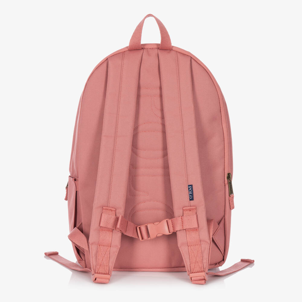 Ralph Lauren-Dusky Pink Logo Backpack (44cm) | Childrensalon