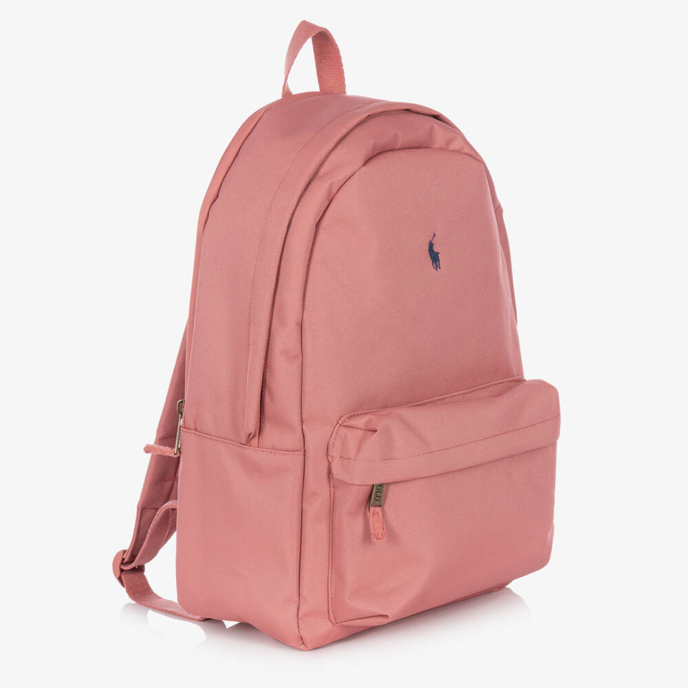 Ralph Lauren-Dusky Pink Logo Backpack (44cm) | Childrensalon