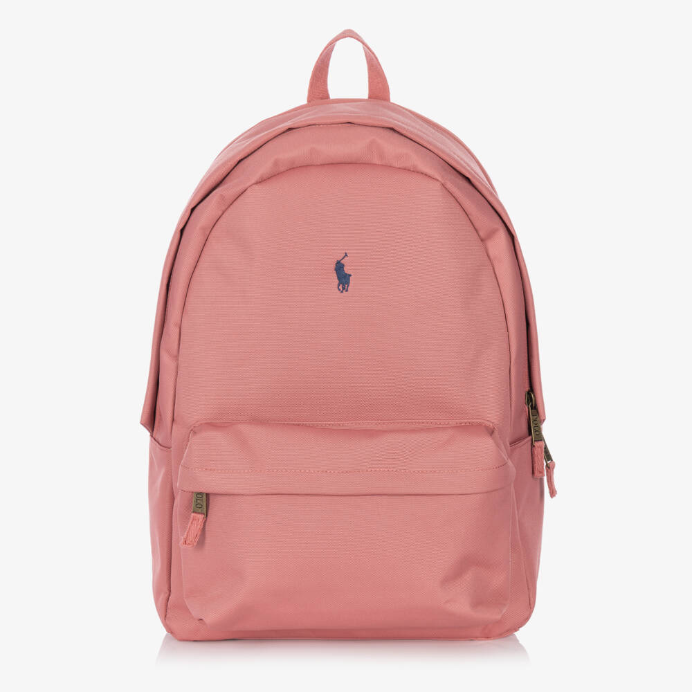 Ralph Lauren-Dusky Pink Logo Backpack (44cm) | Childrensalon