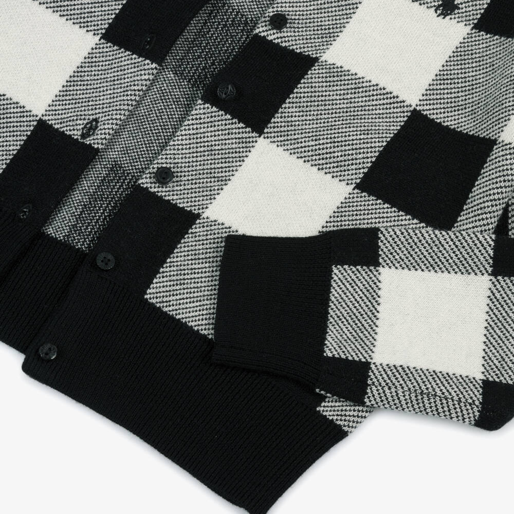 Ralph Lauren-Комплект с юбкой чёрно-белый трикотажный из шерсти для девочек | Childrensalon