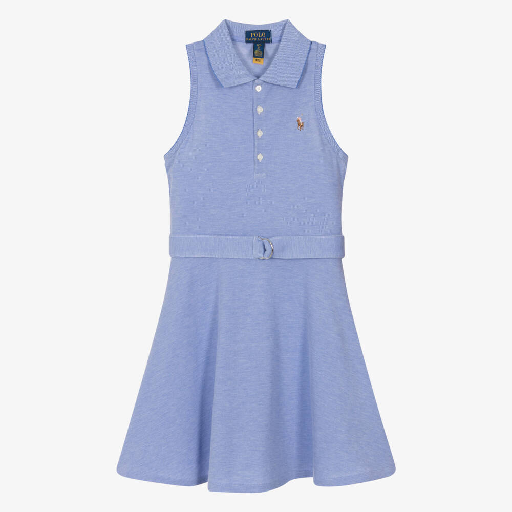 Scalloped Polo Dress / Sサイズ Baby Blue Scalloped Polo Dress / S