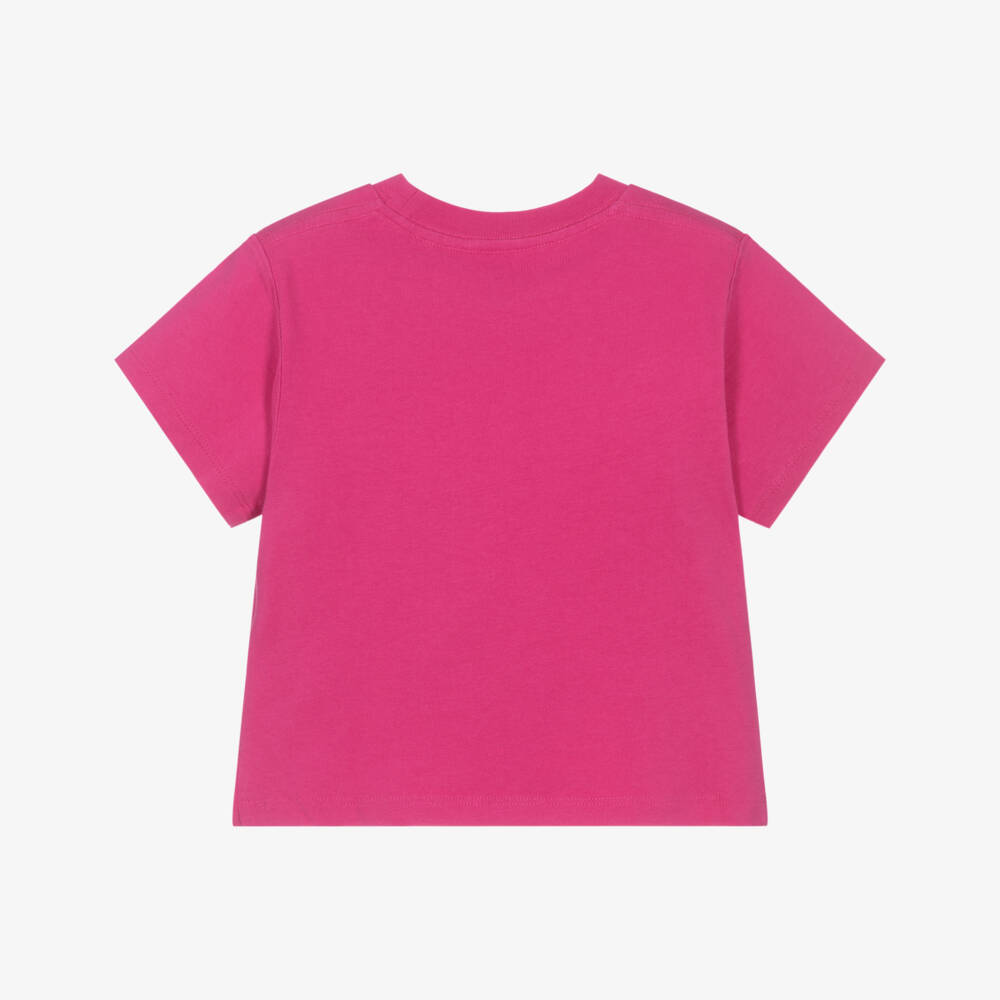 Ralph Lauren-تيشيرت قطن لون زهري فاتح للبنات | Childrensalon