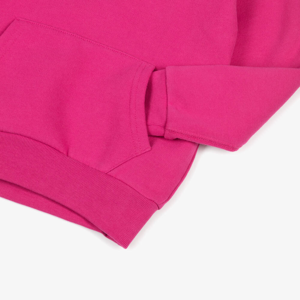 Ralph Lauren-Girls Bright Pink Hoodie with Big Pony Logo | Childrensalon