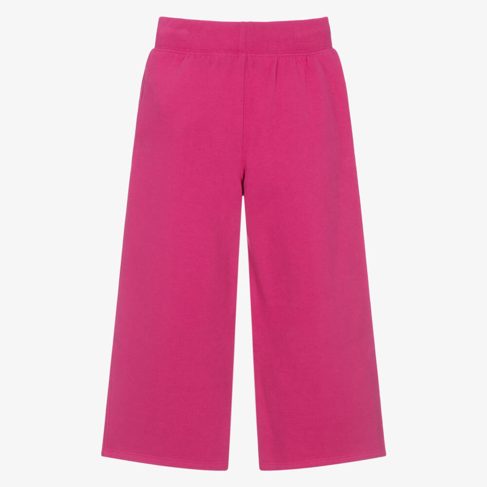 Ralph Lauren-Girls Bright Pink Joggers with Big Pony Logo | Childrensalon