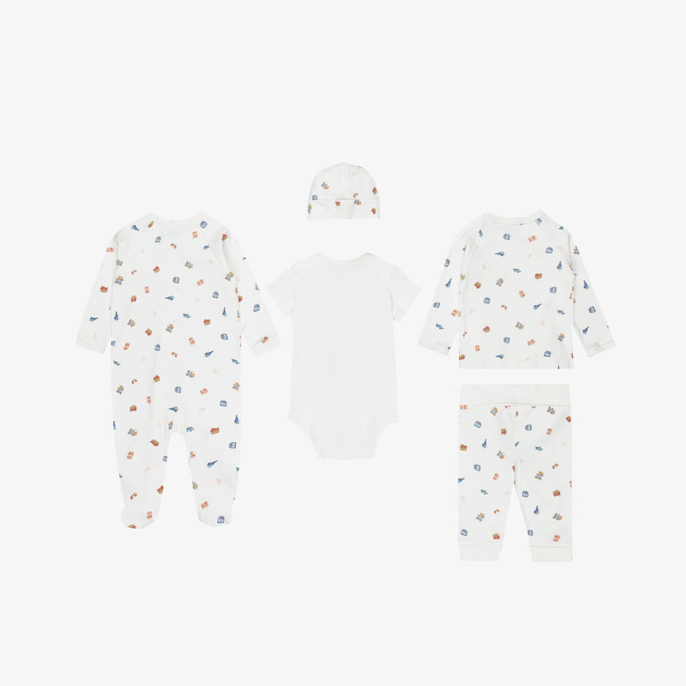Ralph Lauren-Girls Cotton Babysuit Set with Polo Bears & Berry Prints | Childrensalon