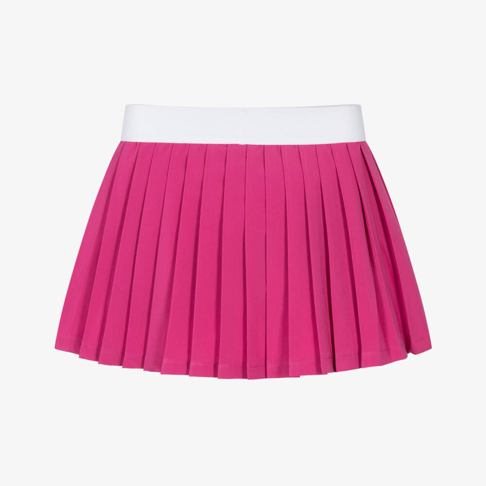 Ralph Lauren-Girls Fuchsia Pink Pleated Skort | Childrensalon