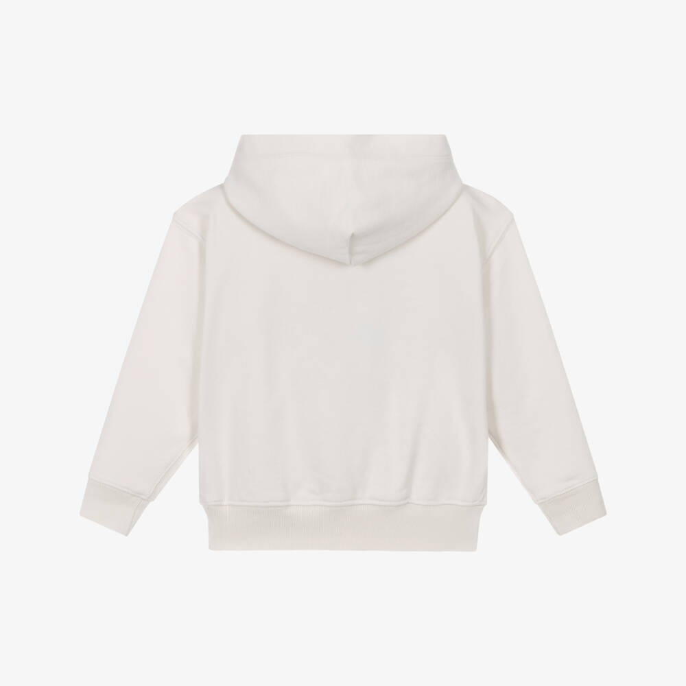 Ralph Lauren-Худи кремовая хлопковая с вышитым флагом США для девочек | Childrensalon