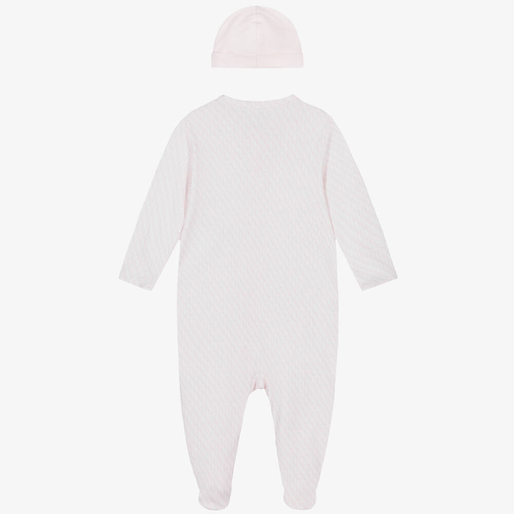 Ralph Lauren-Girls Pink Cotton Jersey Babysuit Gift Set | Childrensalon