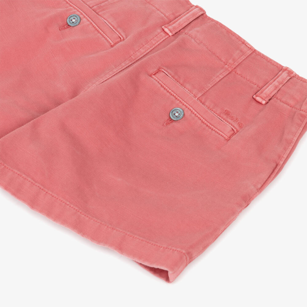 Ralph Lauren-Girls Pink Cotton Shorts with Pony Logo | Childrensalon