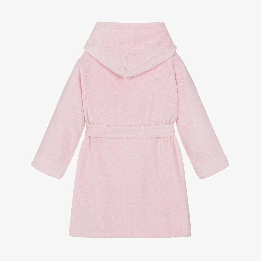 Ralph Lauren-Girls Pink Cotton Towelling Robe | Childrensalon