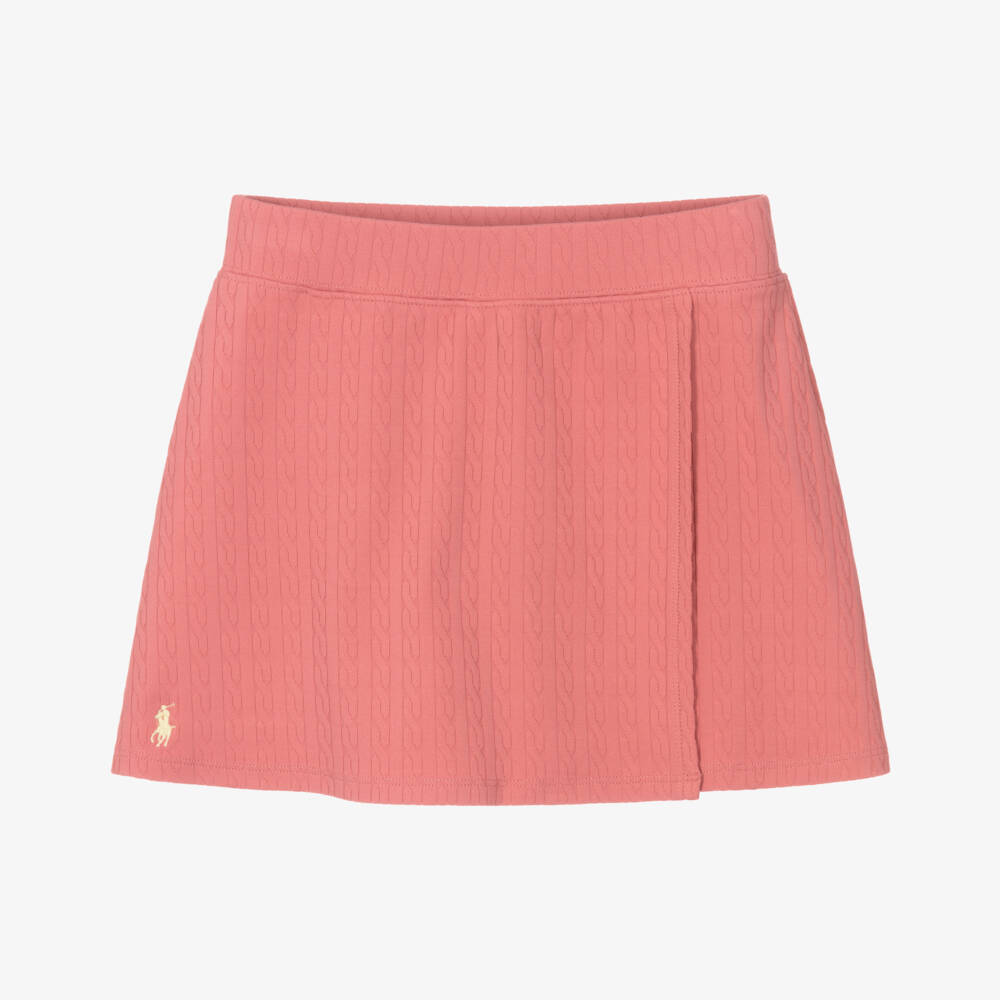 Ralph Lauren-Girls Pink Mini-Cable Beach Skirt | Childrensalon