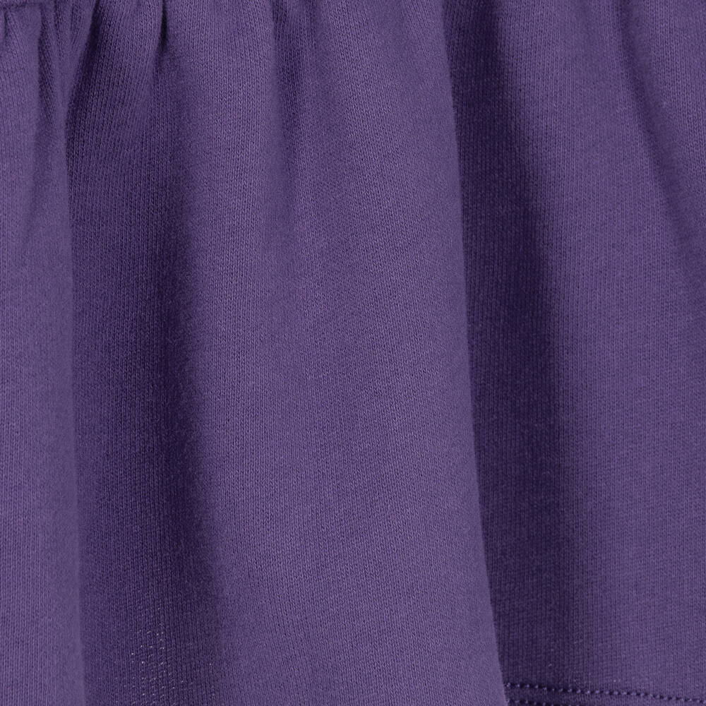 Ralph Lauren-Girls Purple Polo Bear Sweatshirt Dress | Childrensalon