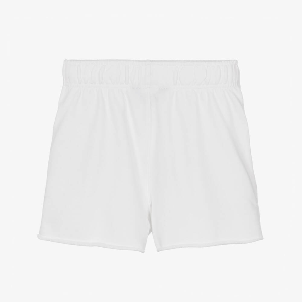 Ralph Lauren-شورت قطن جيرسي لون أبيض للبنات | Childrensalon