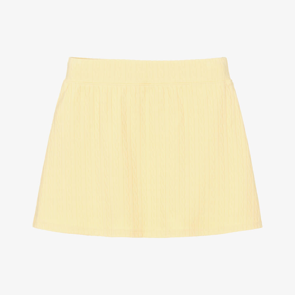 Ralph Lauren-Girls Yellow Mini-Cable Beach Skirt | Childrensalon