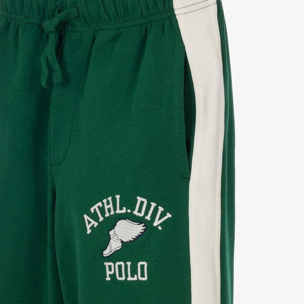 Ralph Lauren-Green Cotton-Blend Drawstring Joggers | Childrensalon