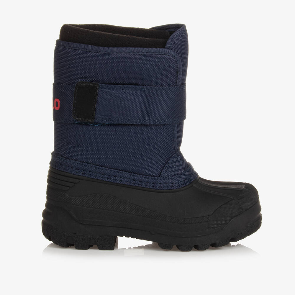 Polo Ralph Lauren-Navy Blue & Black Snow Boots | Childrensalon