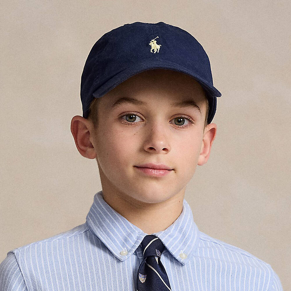 POLO Ralph Lauren キャップ　キッズ　ブラック Polo Ralph Lauren Kids Red Baseball Cap⁄Hat Cotton Adjustable Ages 5⁄7 YRS  NWT | eBay UK