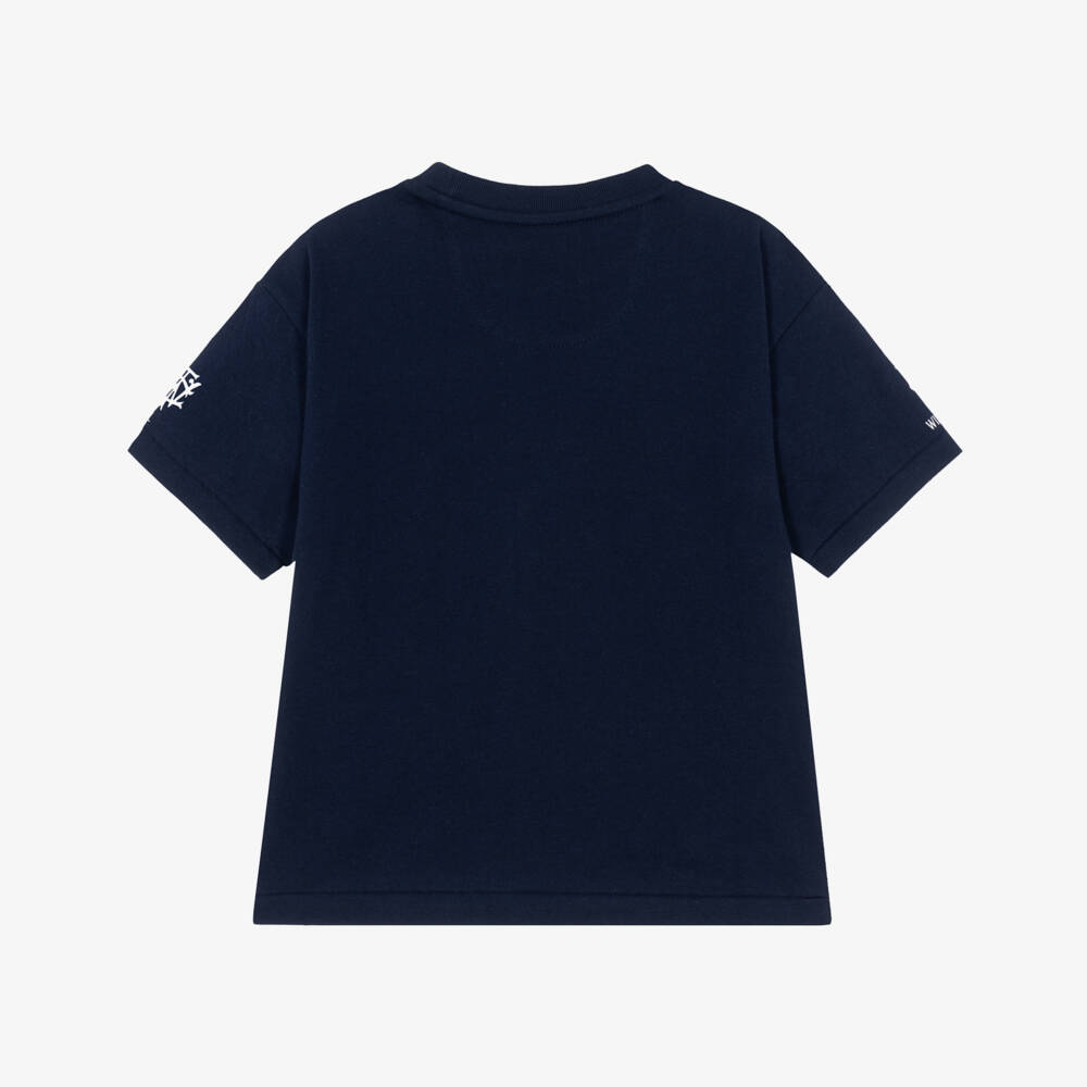 Ralph Lauren-Navy Blue Cotton Wimbledon Collection T-Shirt | Childrensalon
