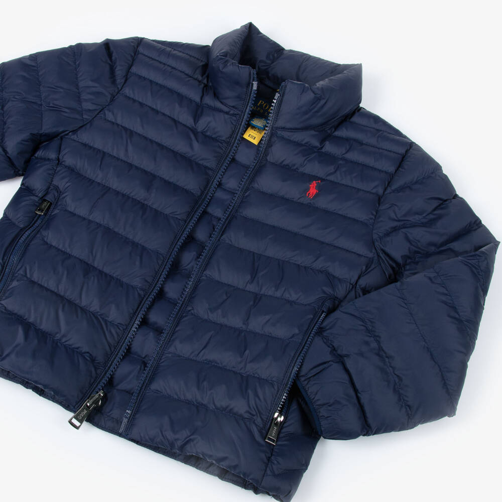 Ralph Lauren-Navy Blue Packable P-Layer 2 Puffer Jacket | Childrensalon