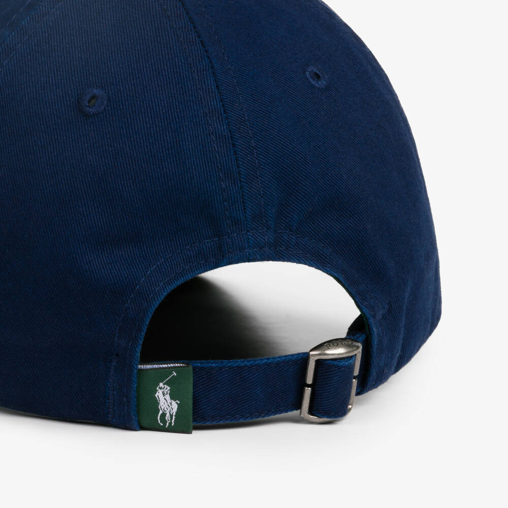 Ralph Lauren-Navy Blue Wimbledon Collection Cotton Cap | Childrensalon