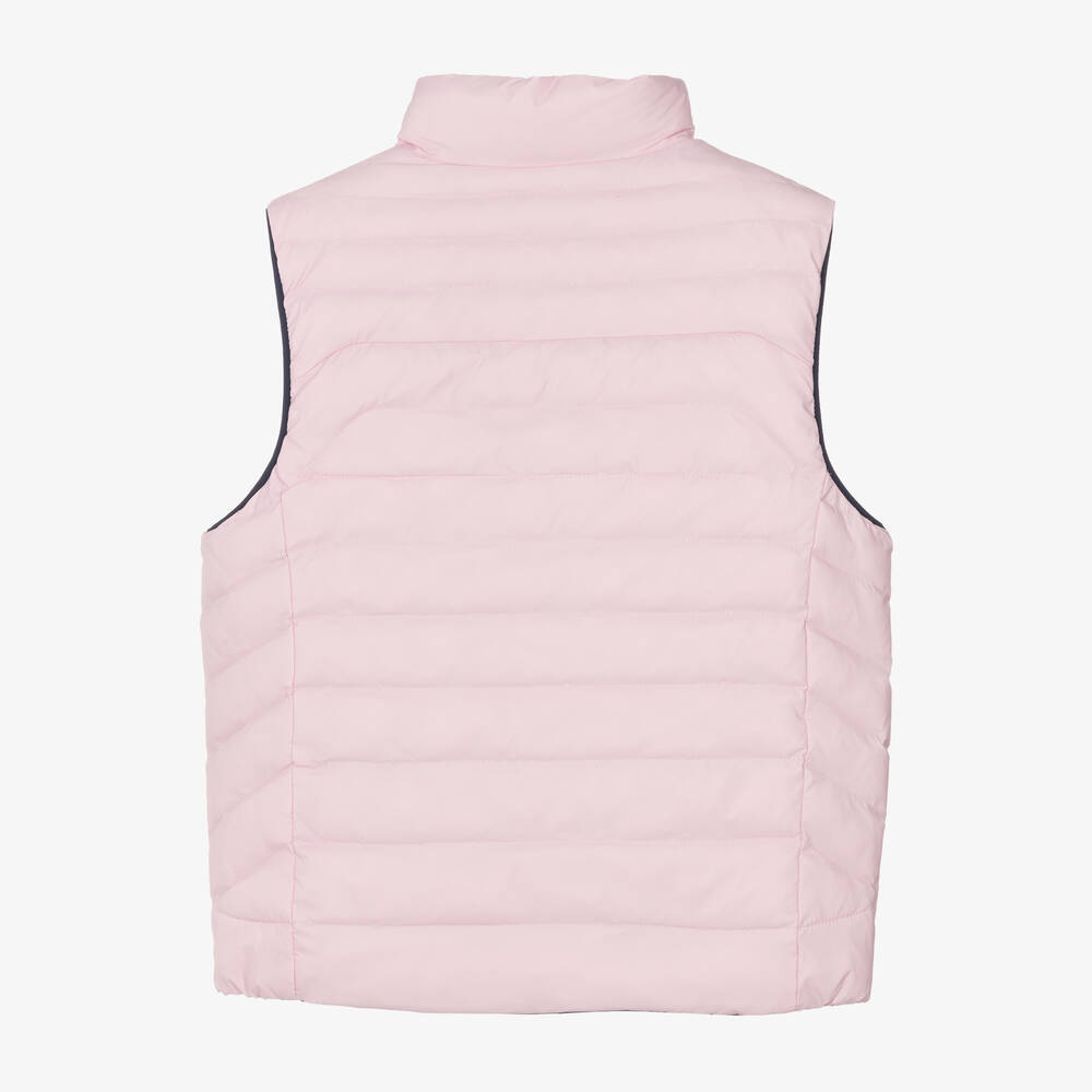 Ralph Lauren-Pink & Blue P-Layer 2 Reversible Gilet | Childrensalon
