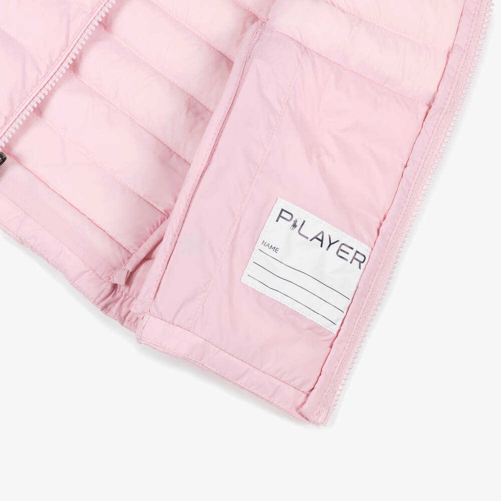 Ralph Lauren-Жилет P Слой 2 розовый с логотипом пони | Childrensalon