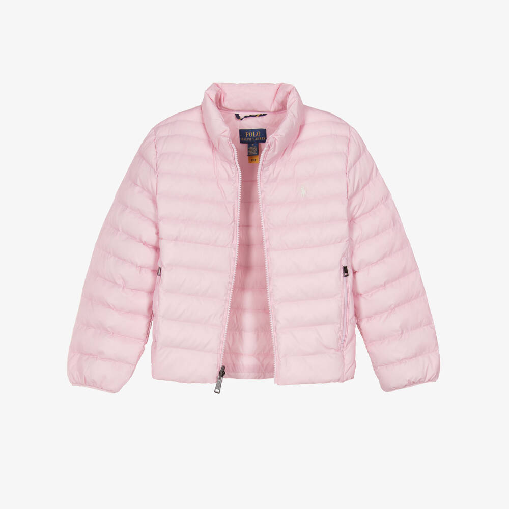 Ralph Lauren-Pink Packable P-Layer 2 Puffer Jacket | Childrensalon