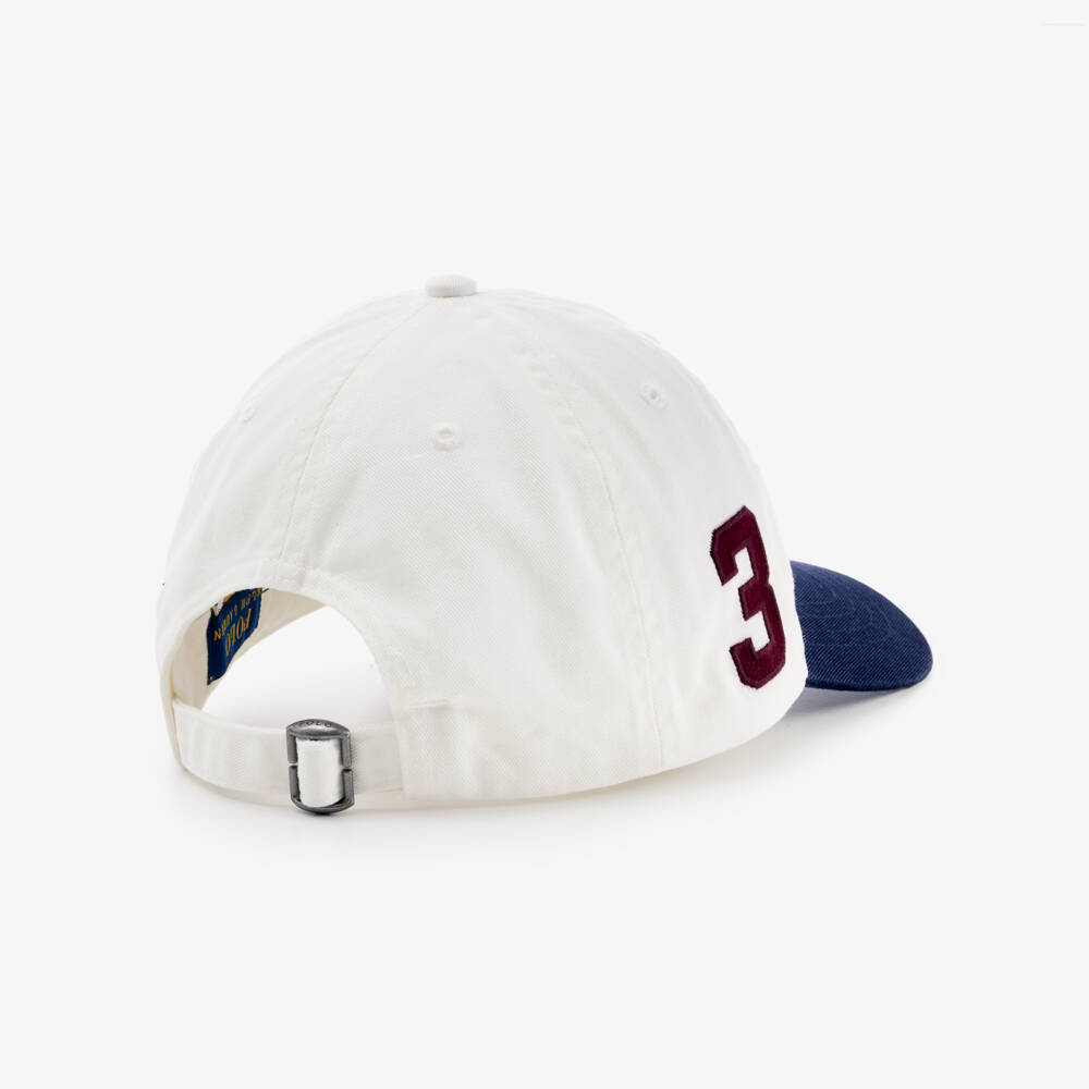 Ralph Lauren-Polo Bear Cotton Twill Cap in Ivory | Childrensalon