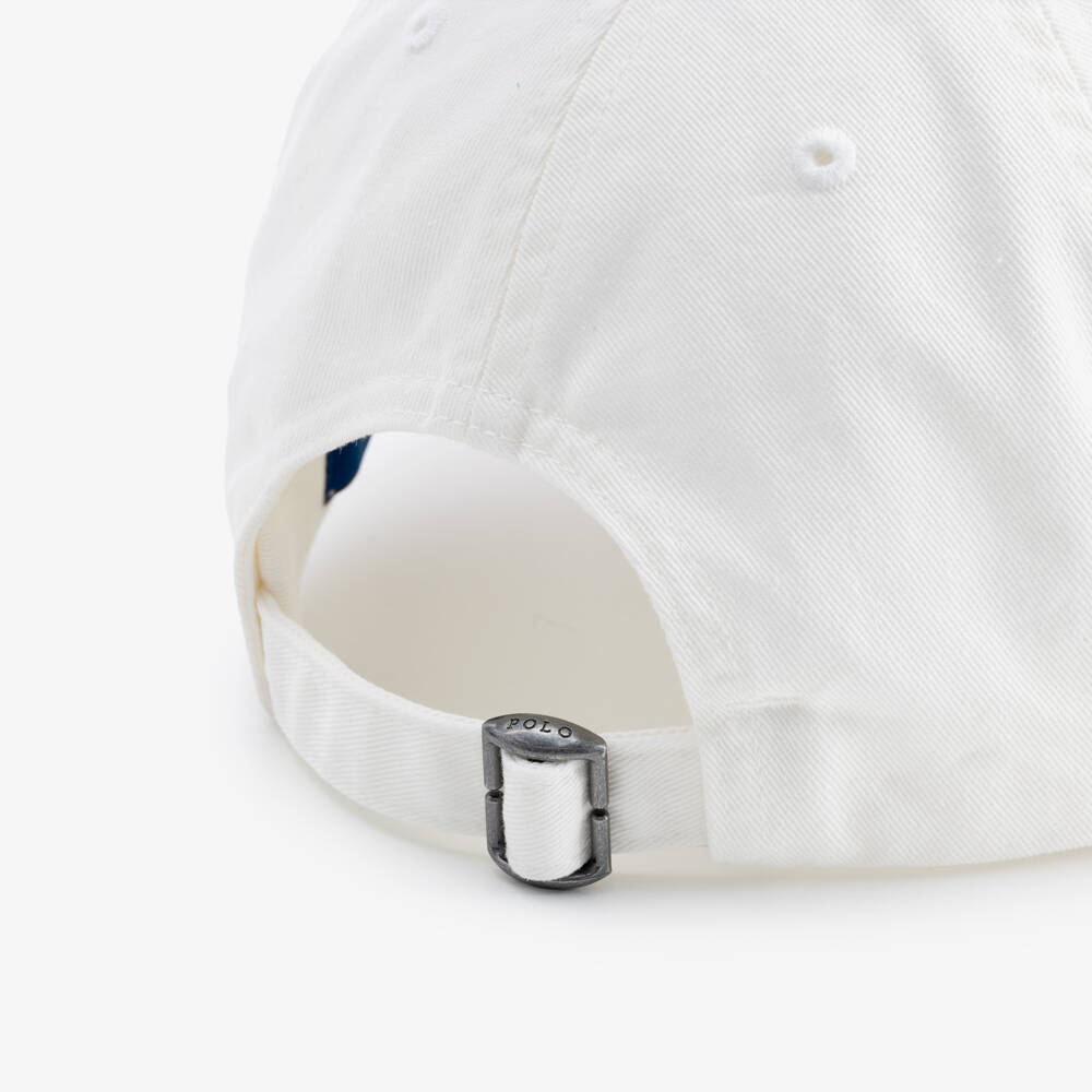 Ralph Lauren-Polo Bear Cotton Twill Cap in Ivory | Childrensalon