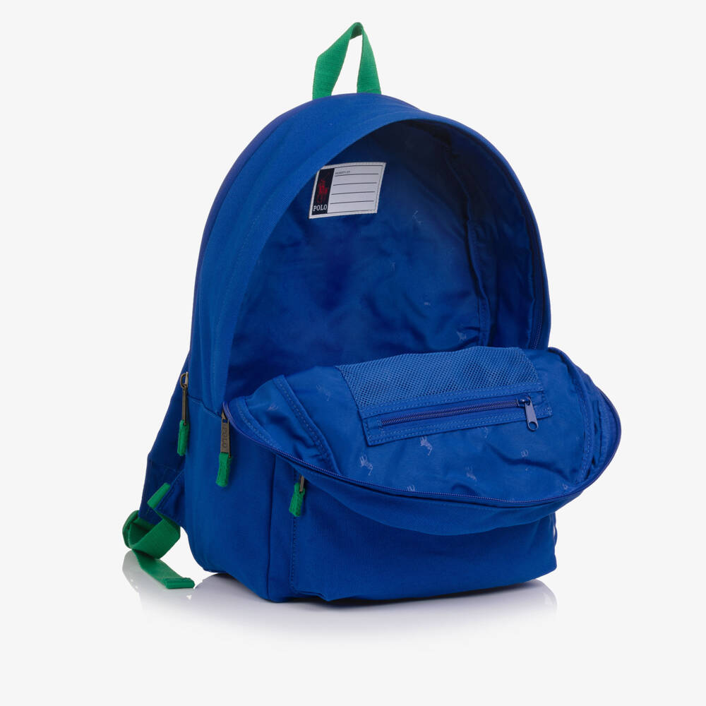 Ralph Lauren-Royal Blue Backpack with Big Pony Embroidery (45cm) | Childrensalon