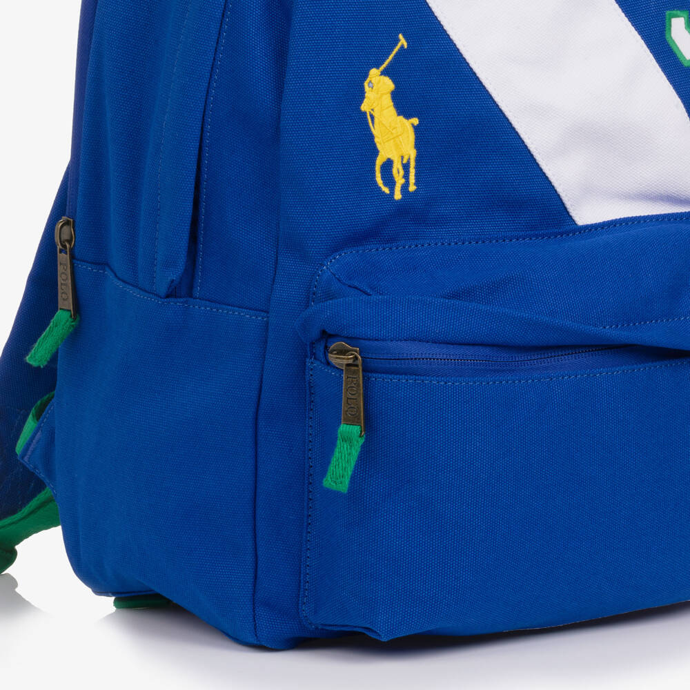 Ralph Lauren-Royal Blue Backpack with Big Pony Embroidery (45cm) | Childrensalon