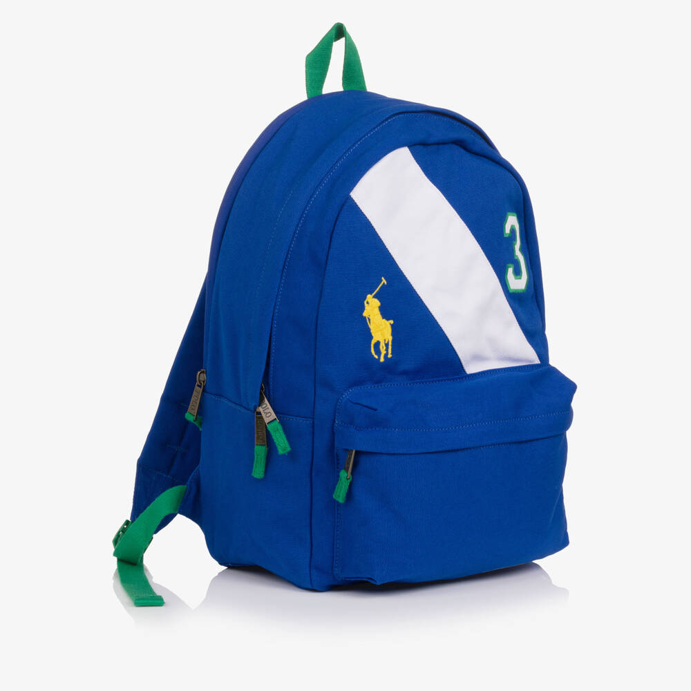 Ralph Lauren-Royal Blue Backpack with Big Pony Embroidery (45cm) | Childrensalon