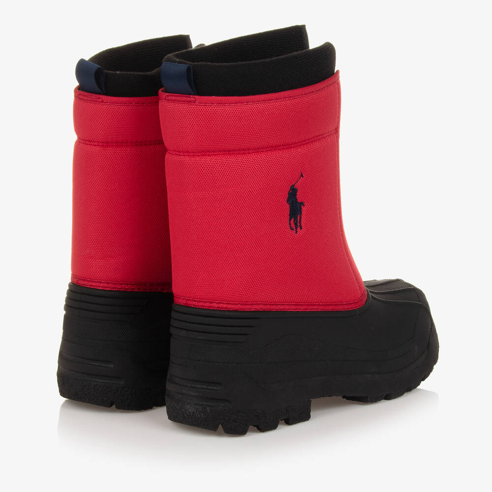 Polo Ralph Lauren-Teen Boys Red & Black Snow Boots | Childrensalon