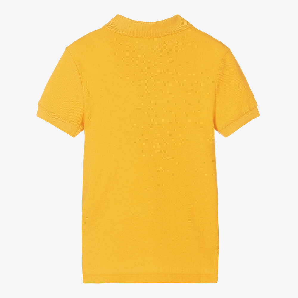 Ralph Lauren-Teen Boys Yellow Cotton Piqué Polo Shirt | Childrensalon
