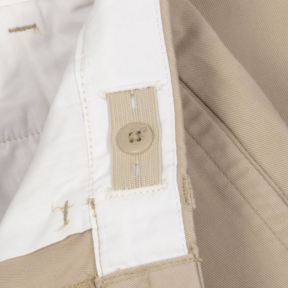 Ralph Lauren-The Big Chino Trousers in Beige Cotton Twill | Childrensalon