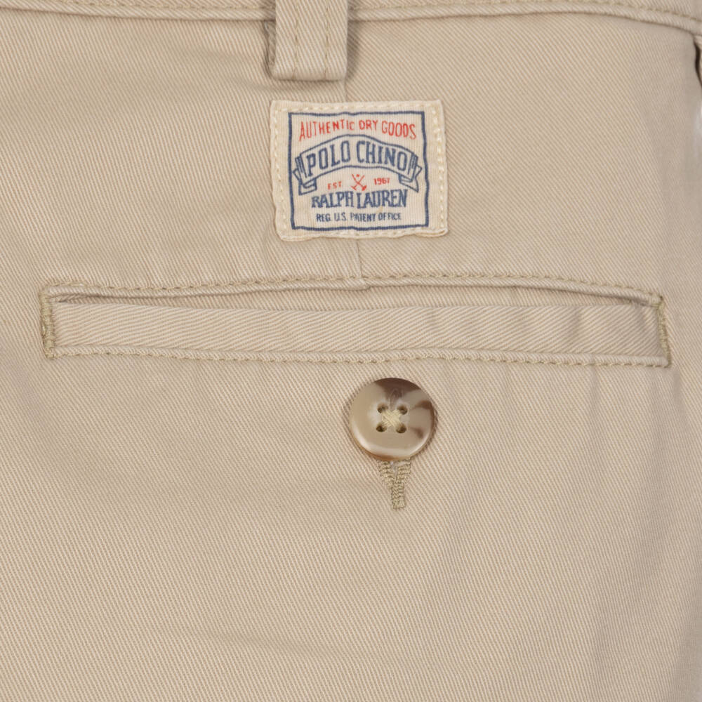 Ralph Lauren-The Big Chino Trousers in Beige Cotton Twill | Childrensalon