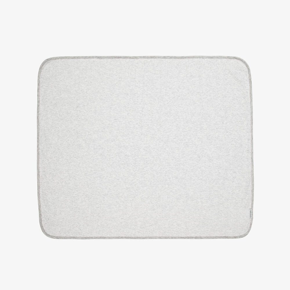 Ralph Lauren-White Cotton Polo Bear Blanket (80cm) | Childrensalon