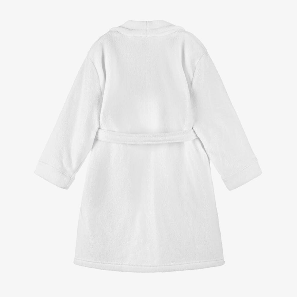 Ralph Lauren-White Polo Bear Fleece Dressing Gown | Childrensalon