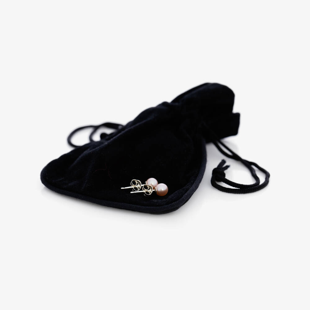 Raw Pearls-Серьги с розовым жемчугом для девочек (5mm) | Childrensalon