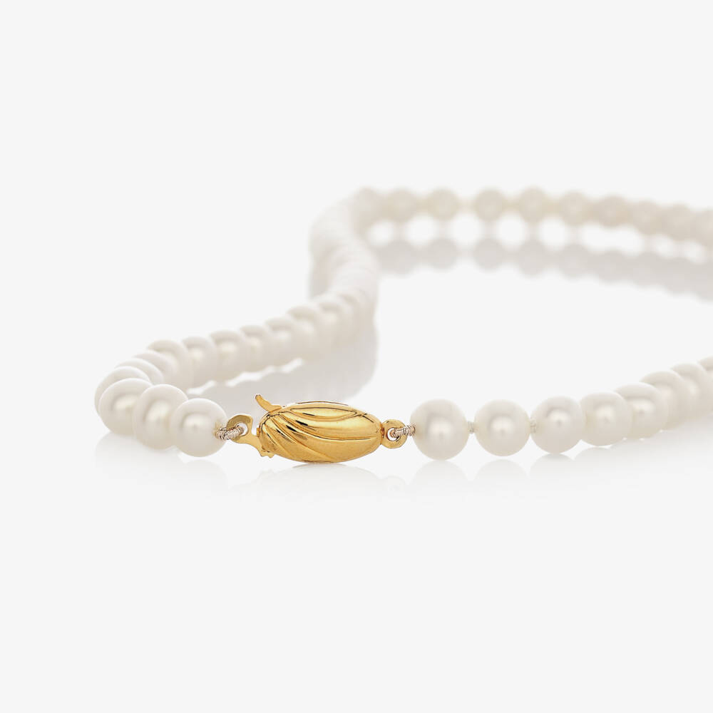 Raw Pearls-قلادة لؤلؤ لون عاجي (36 سم) | Childrensalon