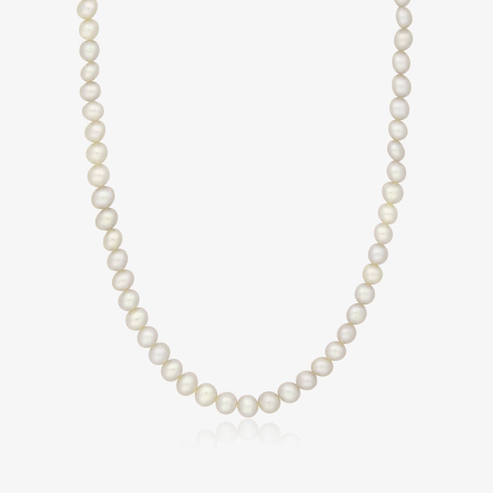 Raw Pearls-Ivory Pearl Necklace (36cm) | Childrensalon