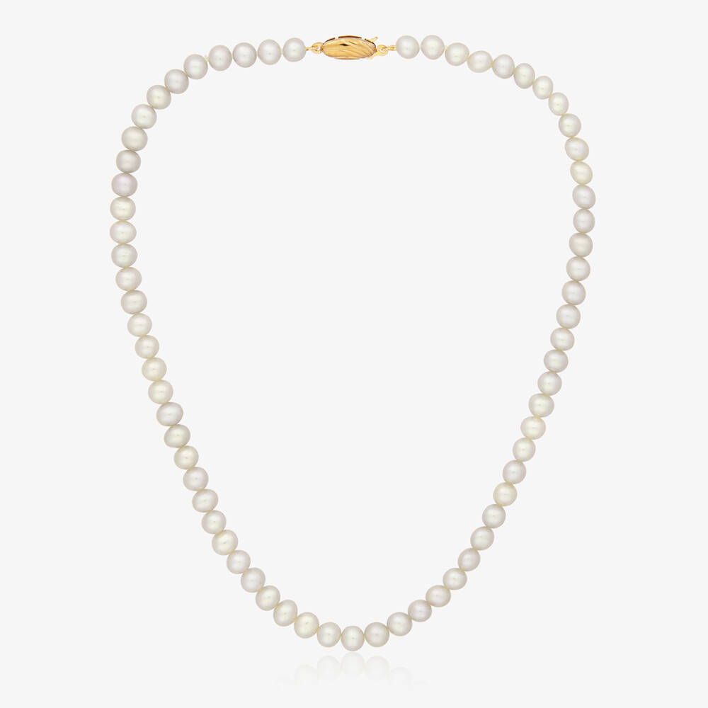 Raw Pearls-قلادة لؤلؤ لون عاجي (36 سم) | Childrensalon