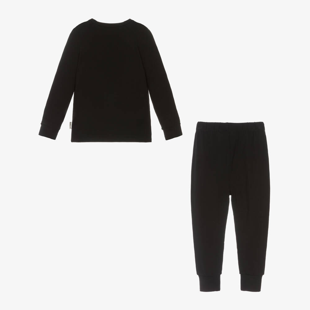 Roarsome-Black Bamboo Jersey Base Layer Set | Childrensalon