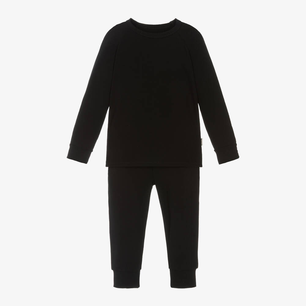 Roarsome-Black Bamboo Jersey Base Layer Set | Childrensalon