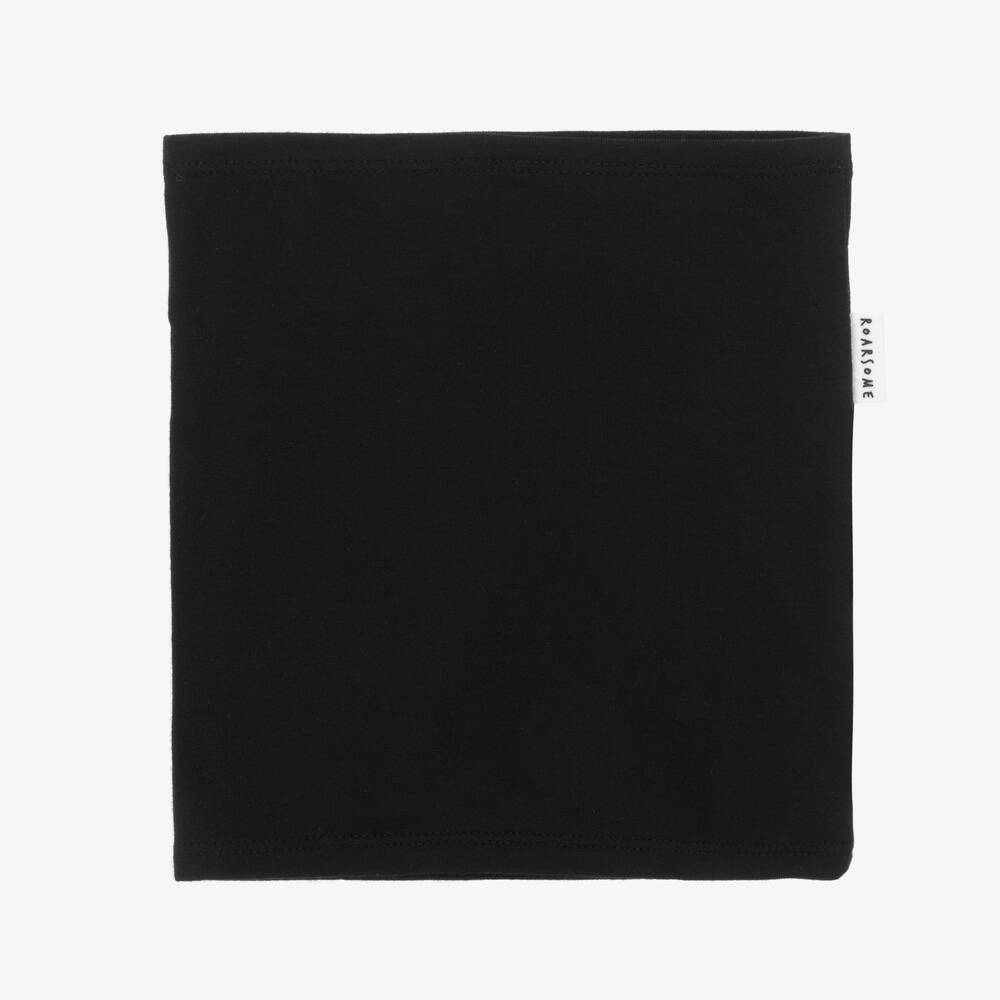 Roarsome-Black Bamboo Jersey Snood | Childrensalon