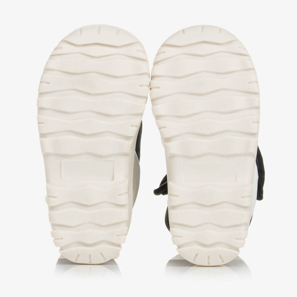 Roarsome-Black & White Waterproof Snow Boots | Childrensalon